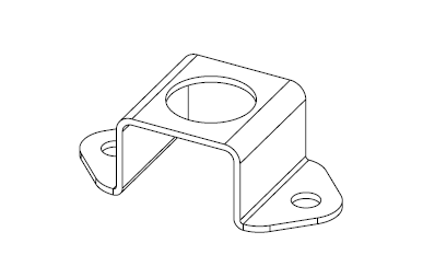 Lower Support Bracket for OEM Soft Top Posts - 2 Bolt (Post '74  40 Series)