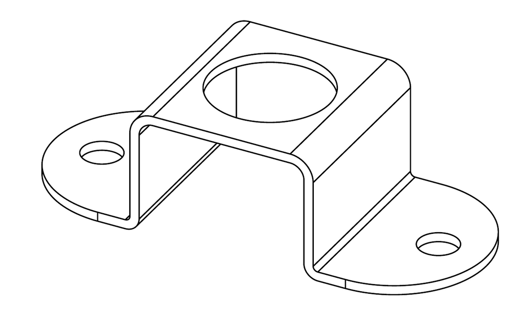 Lower Support Bracket for Aftermarket Soft Top Posts - 2 Bolt (Real Steel / SOR)
