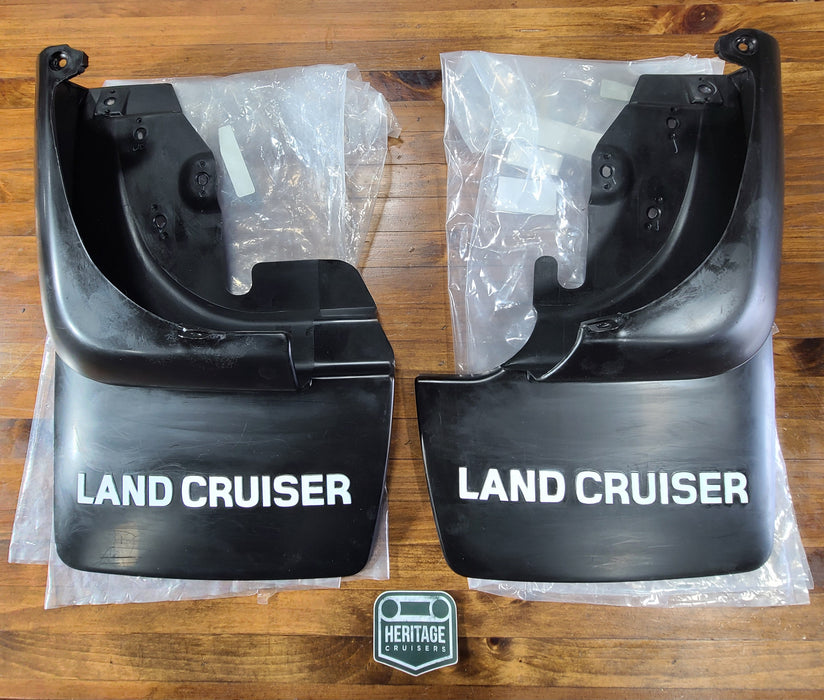 White Letter Mud Flaps Mud Guards for 80 Series (Set)